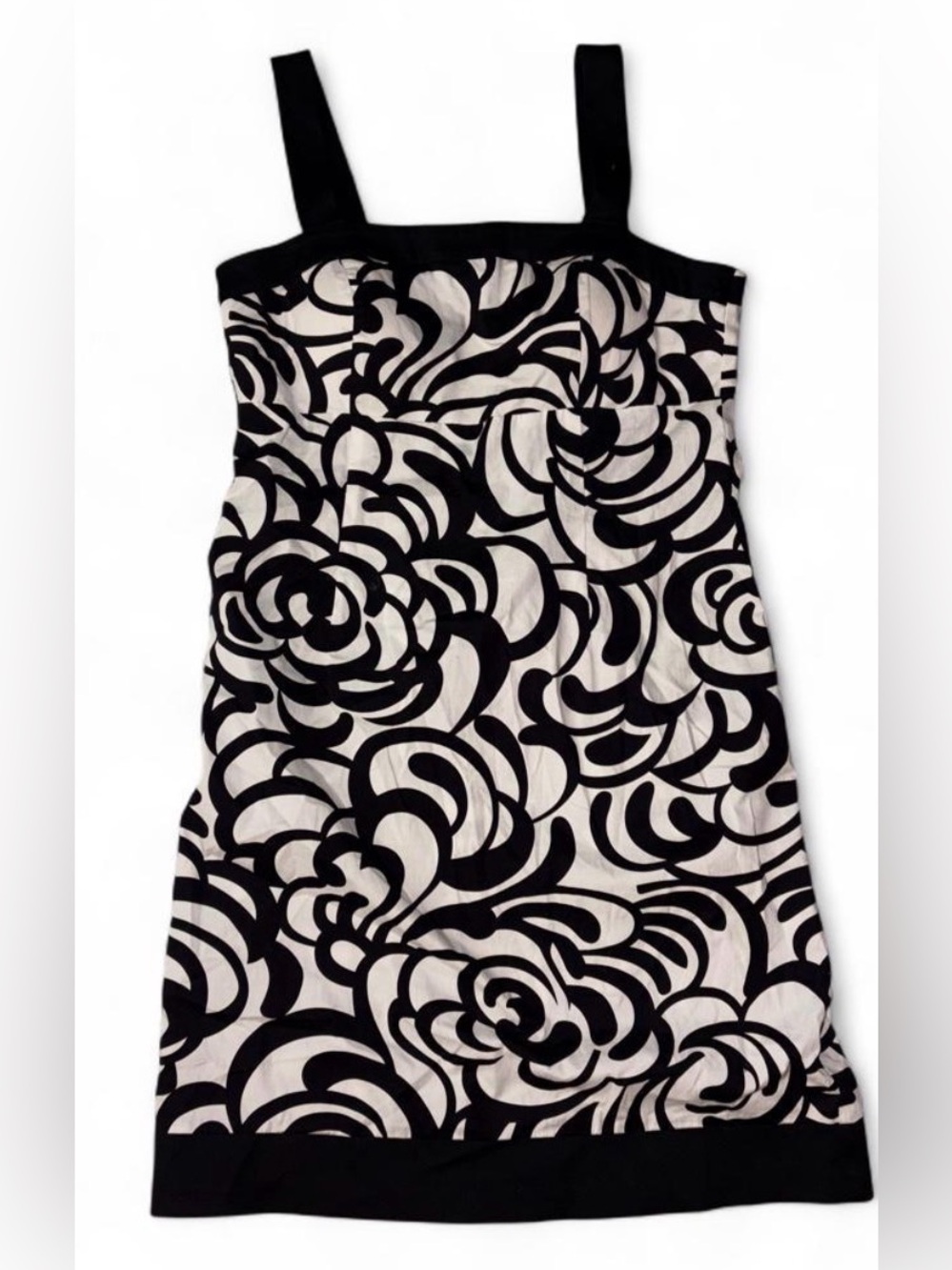 R&K Black and White Floral-Print Mini Dress